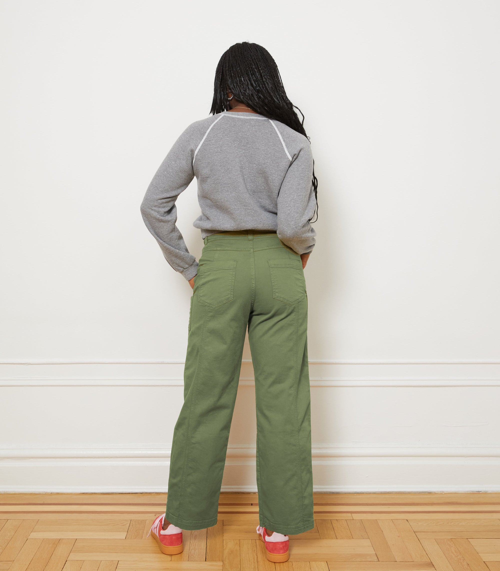 Loup - Jess Relaxed Seamed Trousers - Pistachio -