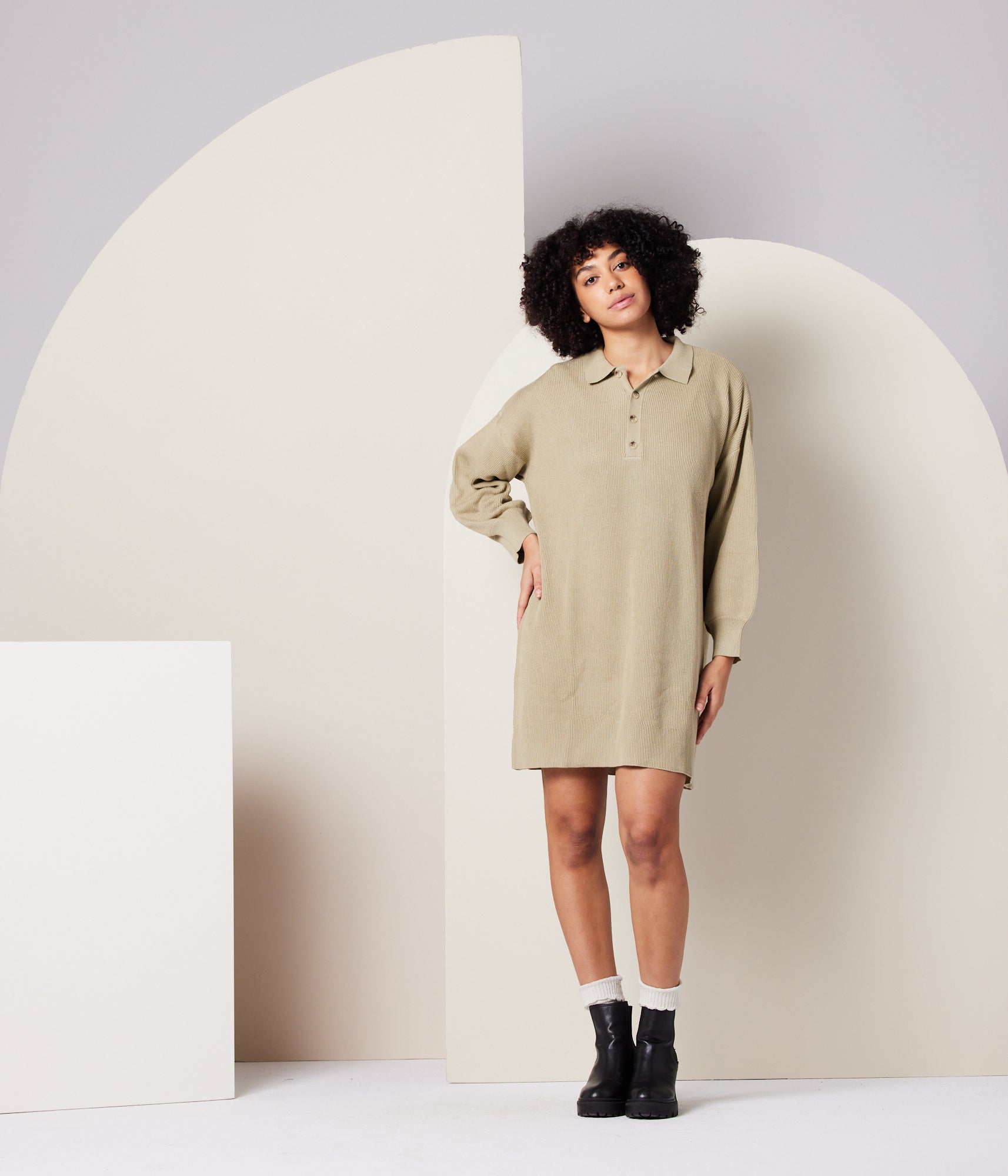Known Supply - Griffin Dress - Khaki Green -