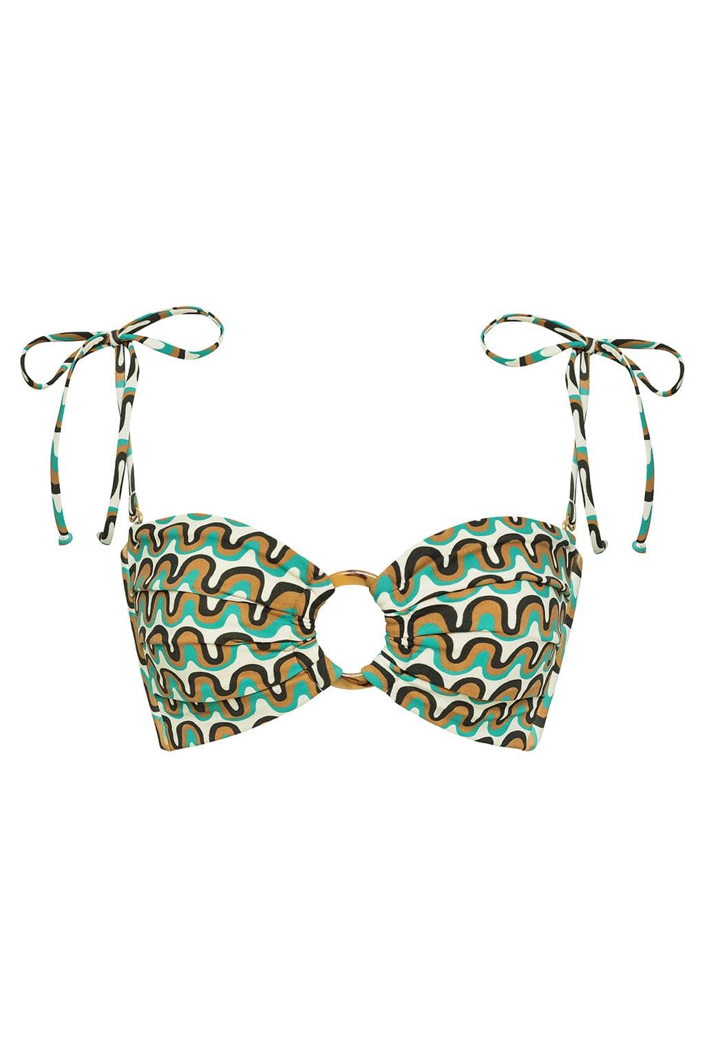 Montce - Groovy Tori Ties Bandeau Bikini Top -