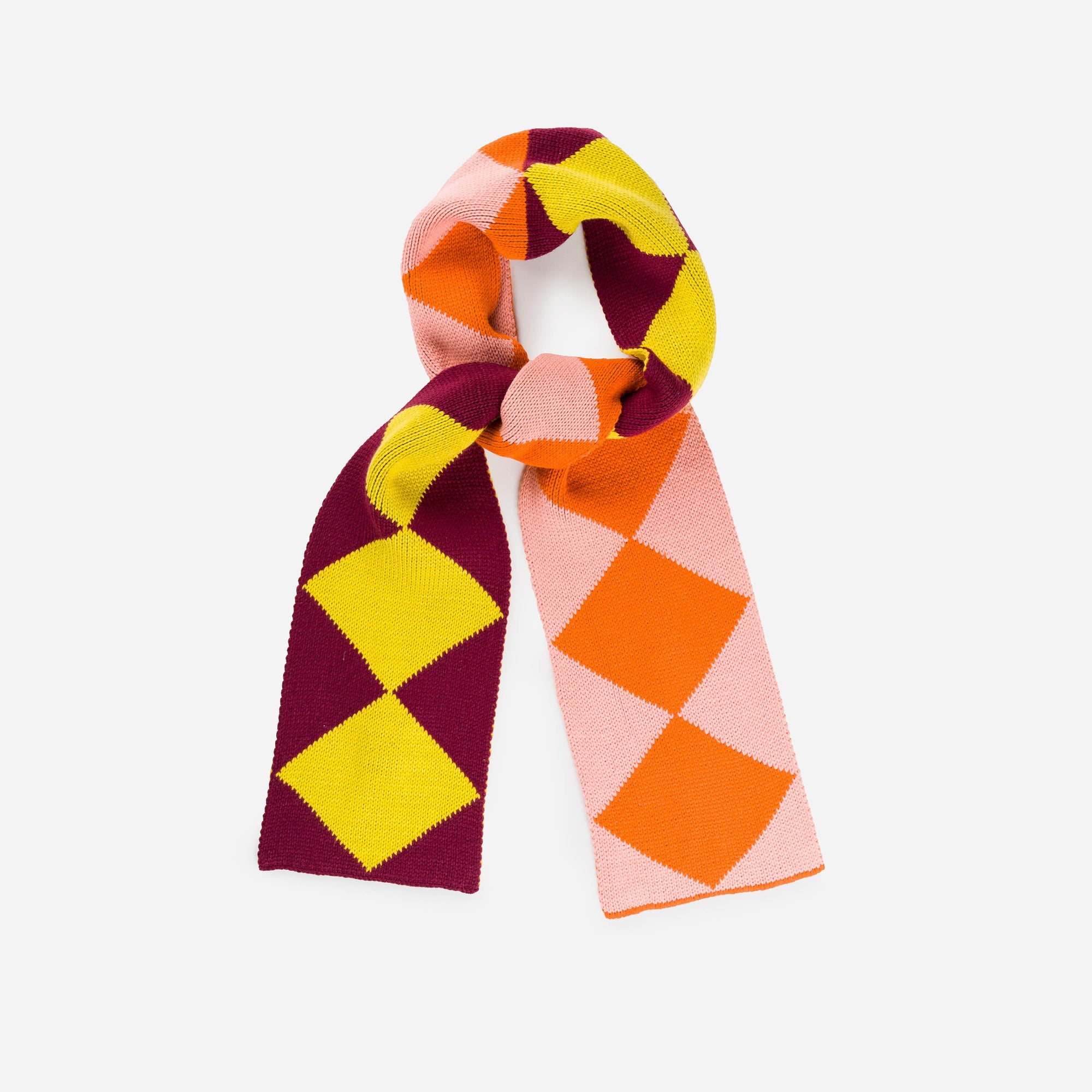 Harlequin Knit Mini Scarf