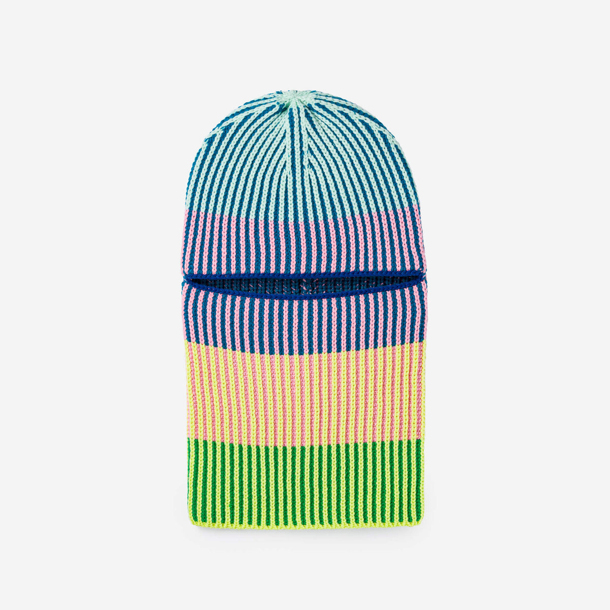 Verloop - Hi-Low Stripe Knit Balaclava -