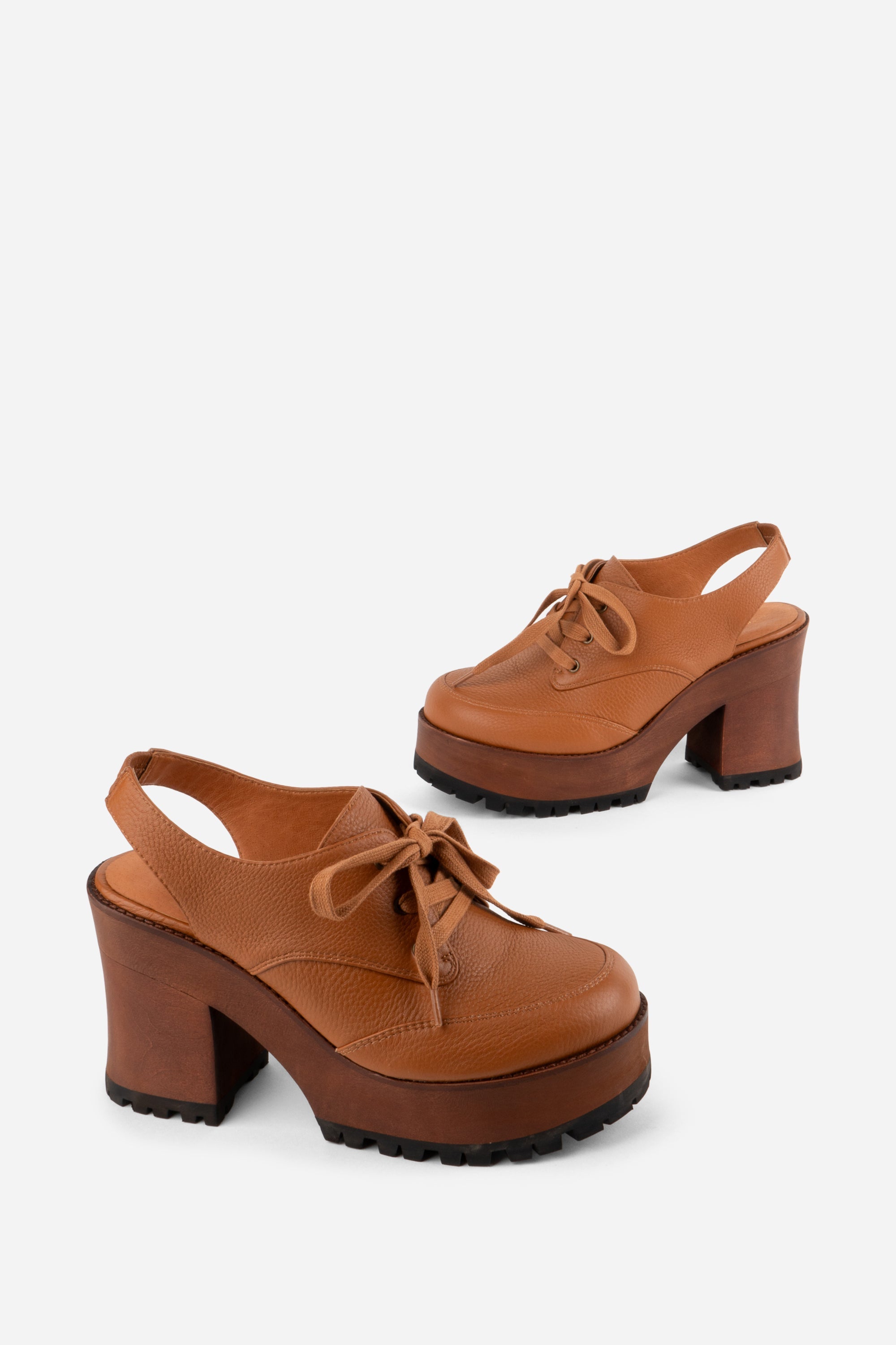 Intentionally Blank - Hobby Platform Clog - WHISKEY LEATHER