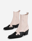 Intentionally Blank - Houston Croc Western Boot - CREAM COMBO EMBOSSED COMBO