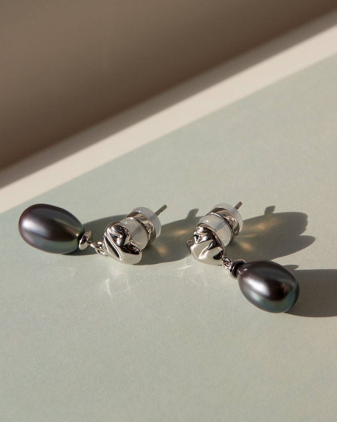 Luv Aj - The Hammered Heart Pearl Studs -