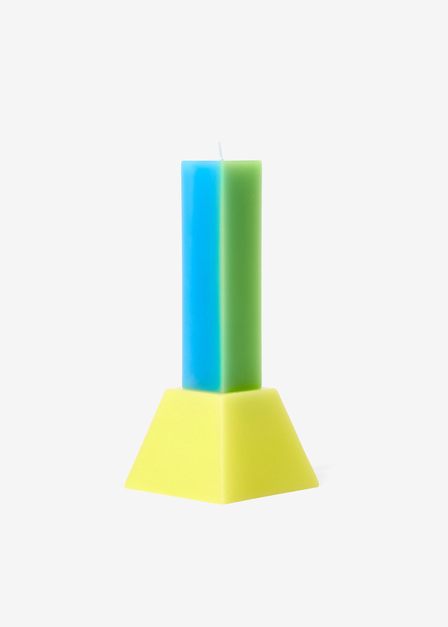 Areaware - Happiness Pillar Candle - Blue/Green -