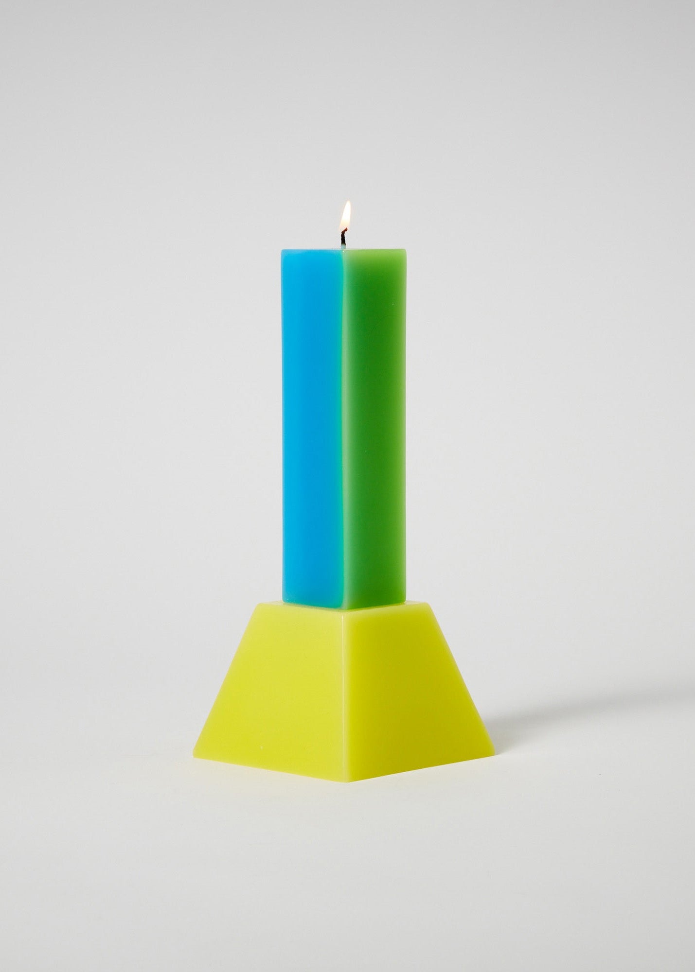 Areaware - Happiness Pillar Candle - Blue/Green -