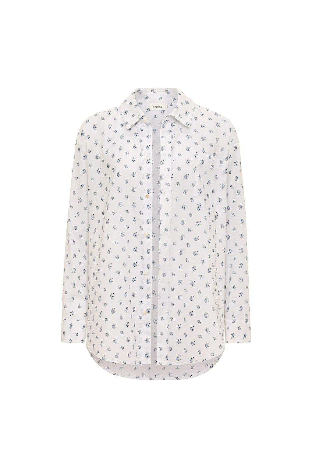 Montce - Heidi Floral Boyfriend Button Down Shirt -