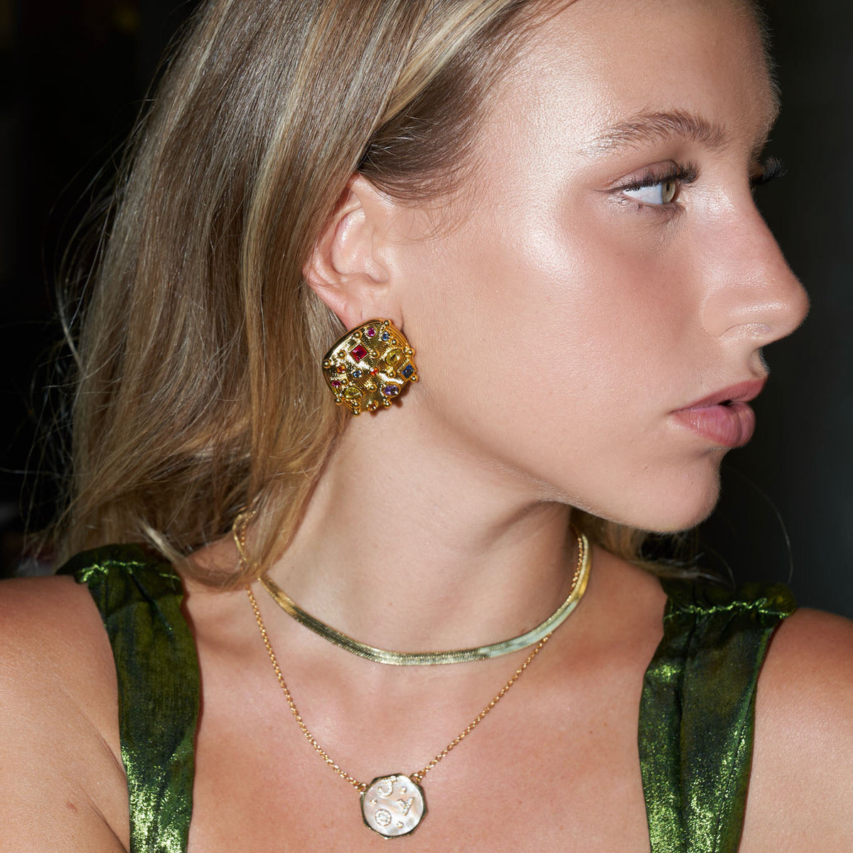 Celeste Starre - Treasure Hunt Earrings - Crystal -