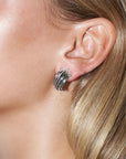 Celeste Starre - Get Into The Groove Earrings - White Gold -