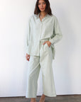 The Pinstripe Boxer Pant - Green