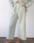 The Pinstripe Boxer Pant - Green