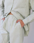 The Pinstripe Boxer Pant - Green