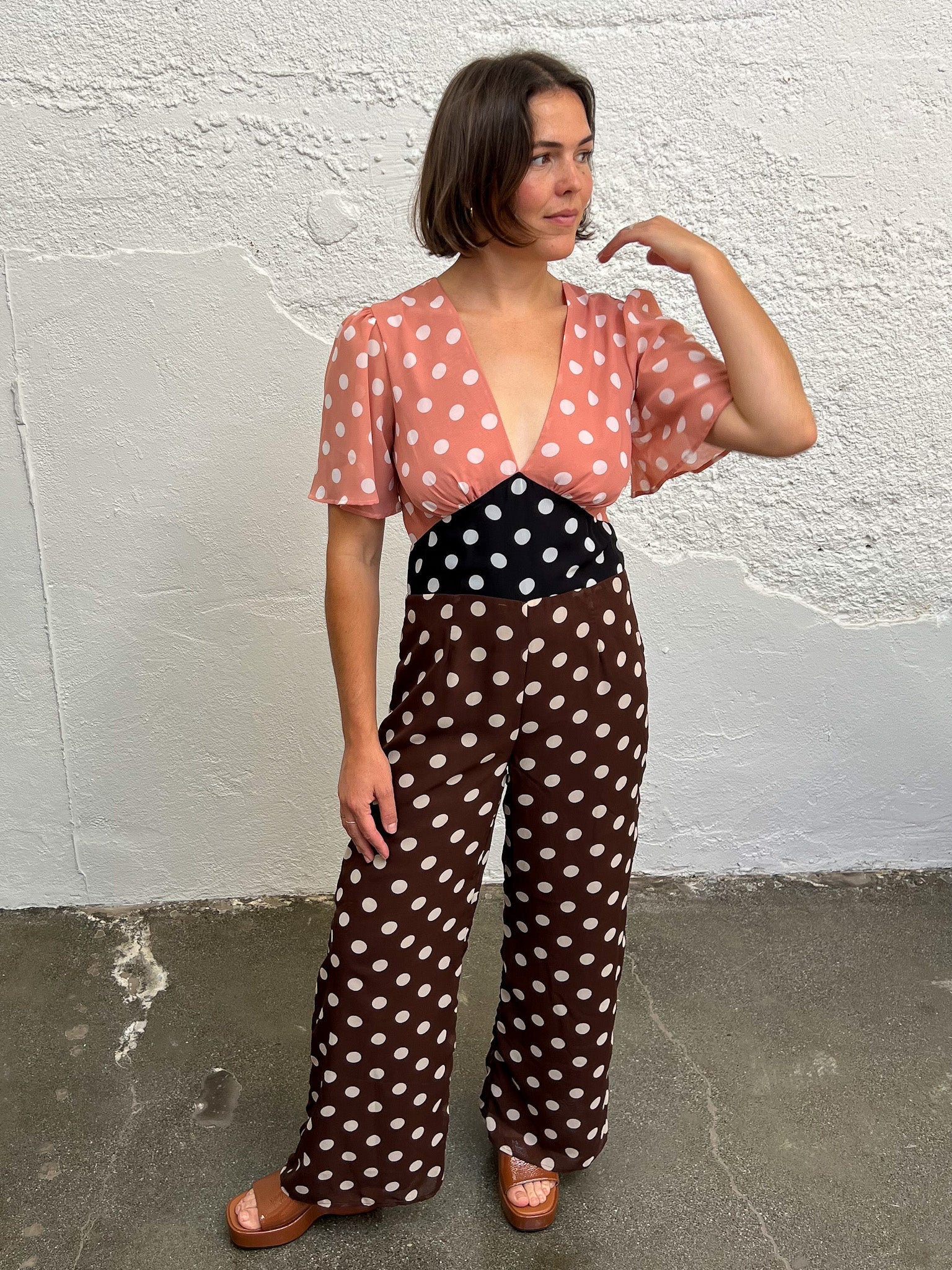 Lisa Says Gah - Cassandra Jumpsuit - Multi Dot -