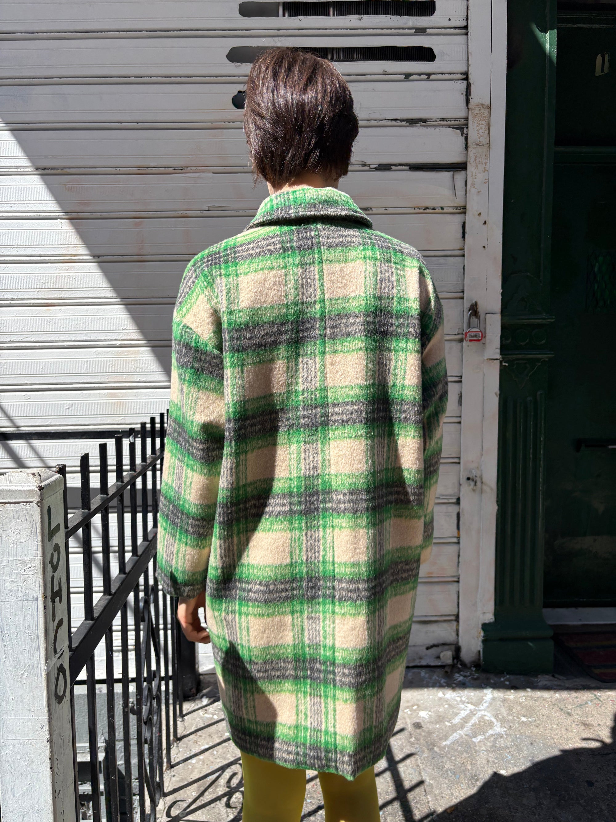 Lisa Says Gah - Chelsea Coat - Moss Plaid -