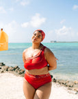 Nomads Swimwear - Bay Top II - Iguana/Merlot -