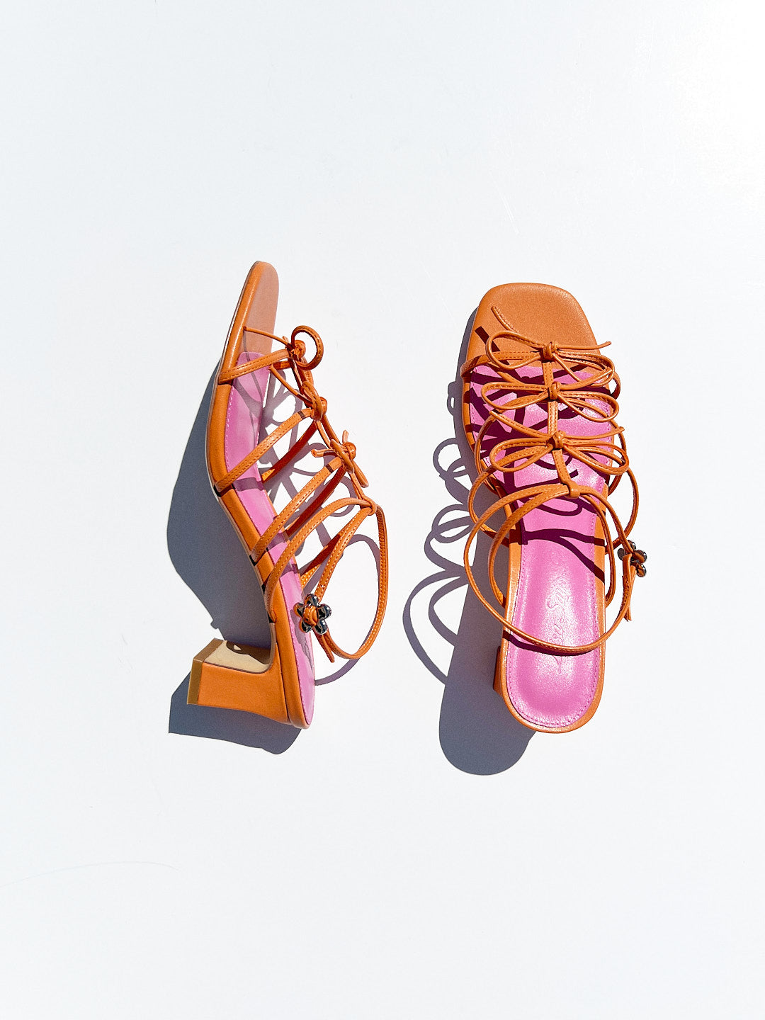 Lisa Says Gah - Carrie Bow Sandal - Creamsicle/Rouge -