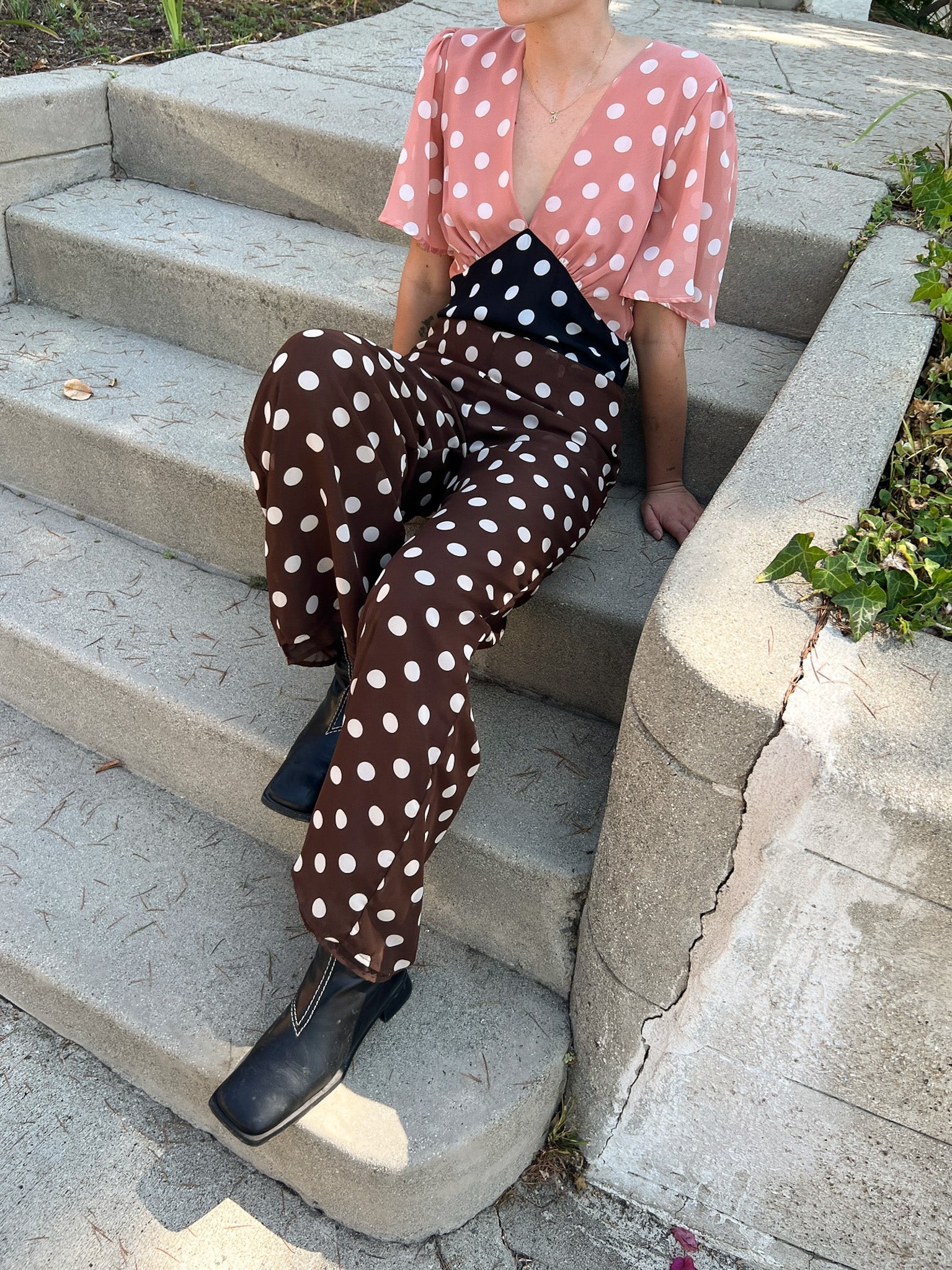 Lisa Says Gah - Cassandra Jumpsuit - Multi Dot -