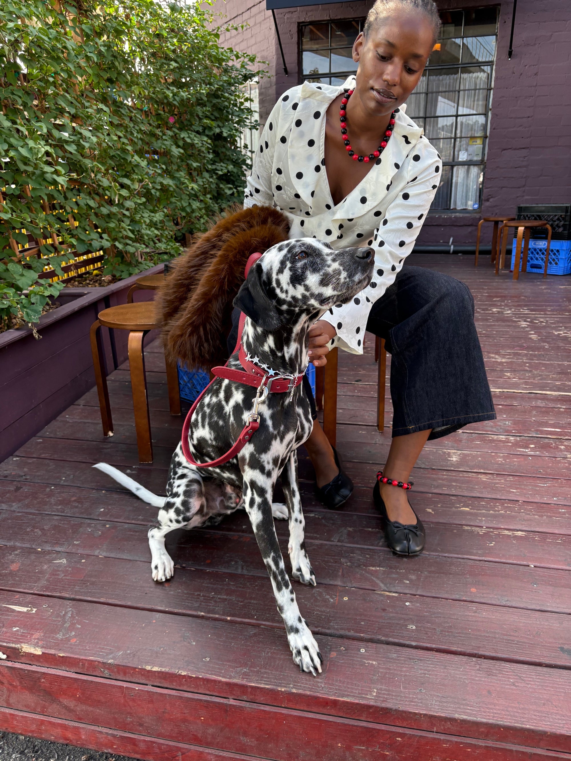 Lisa Says Gah - Ricki Wrap Top - White Dot -