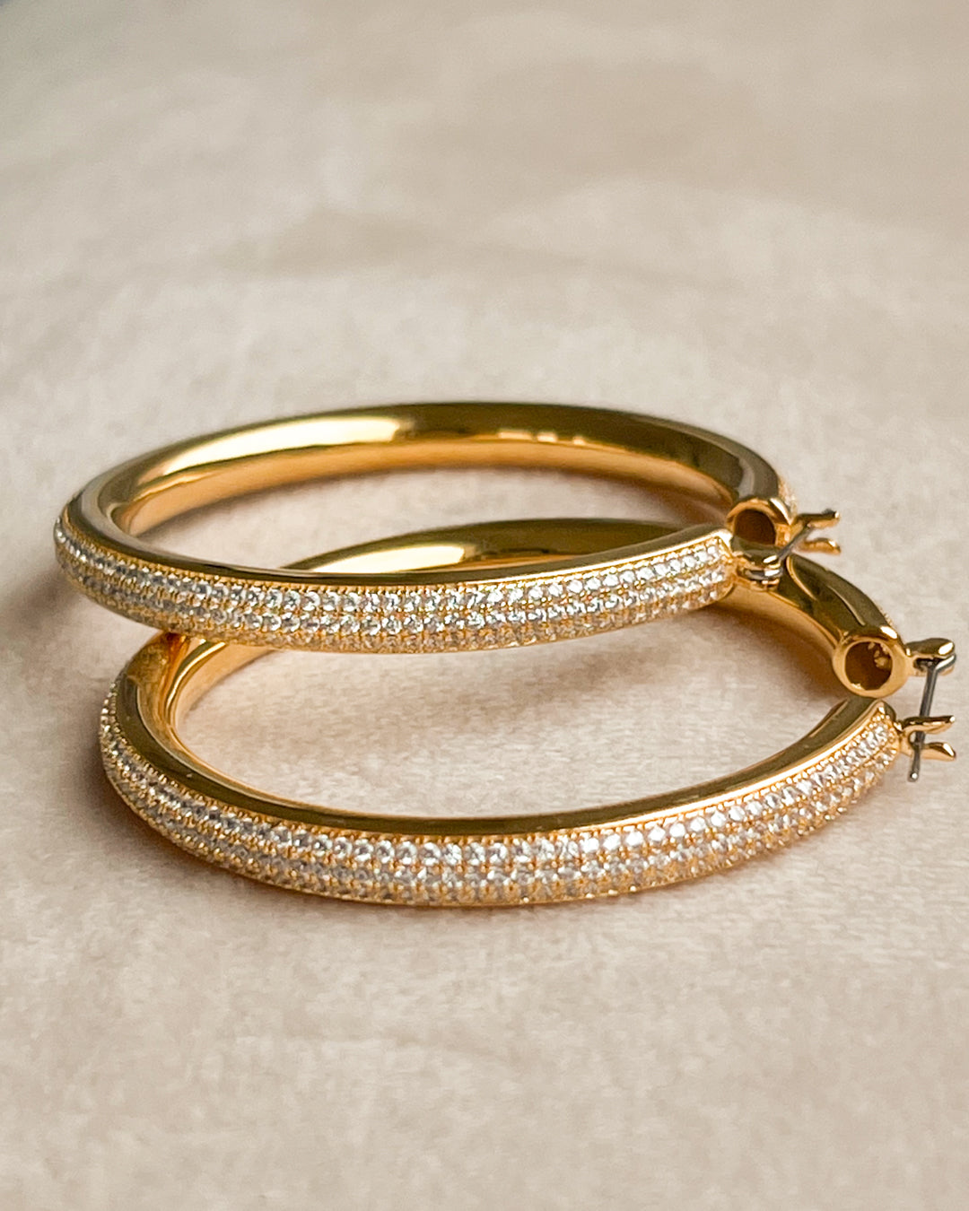 Luv Aj - Pave Stripe Amalfi Hoops - Gold -