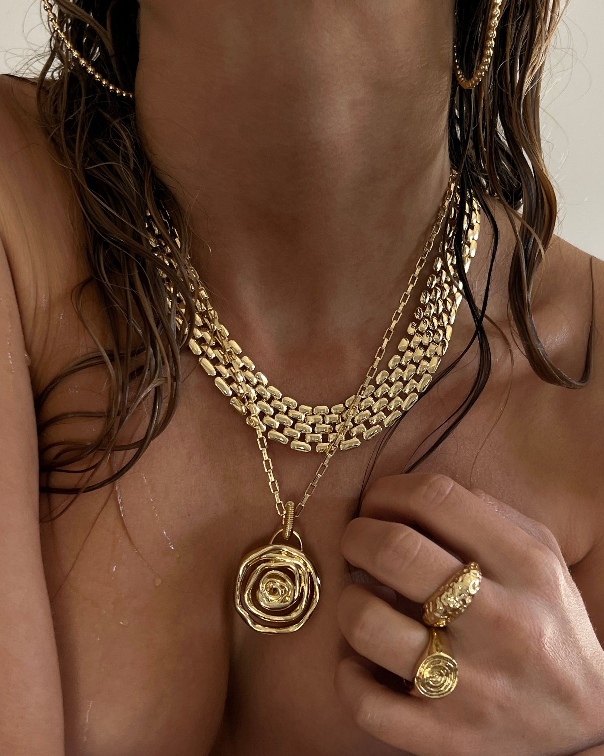 Luv Aj - Celine Chain Link Necklace - Gold -