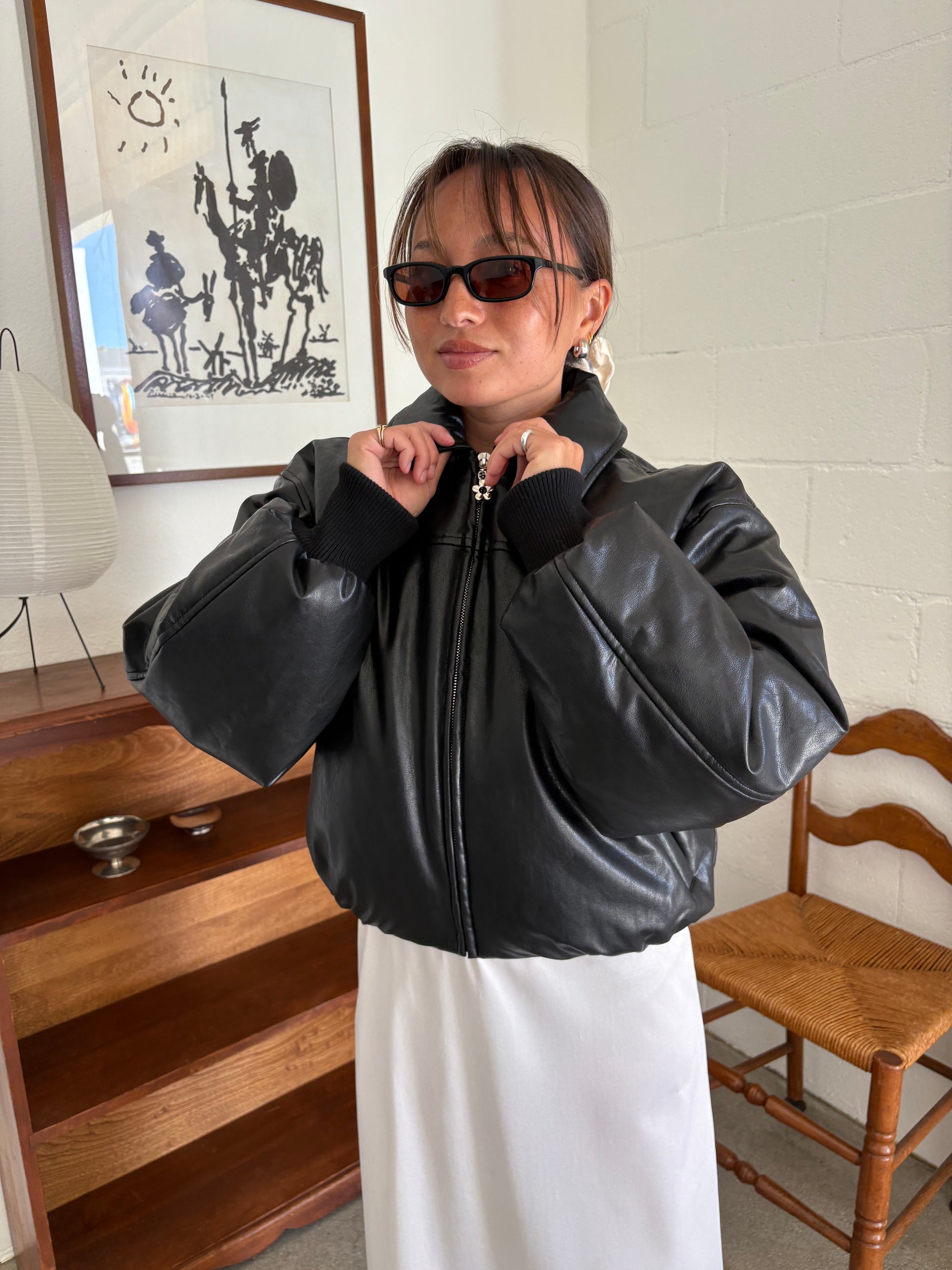 Lisa Says Gah - Raven Bomber Jacket - Black -