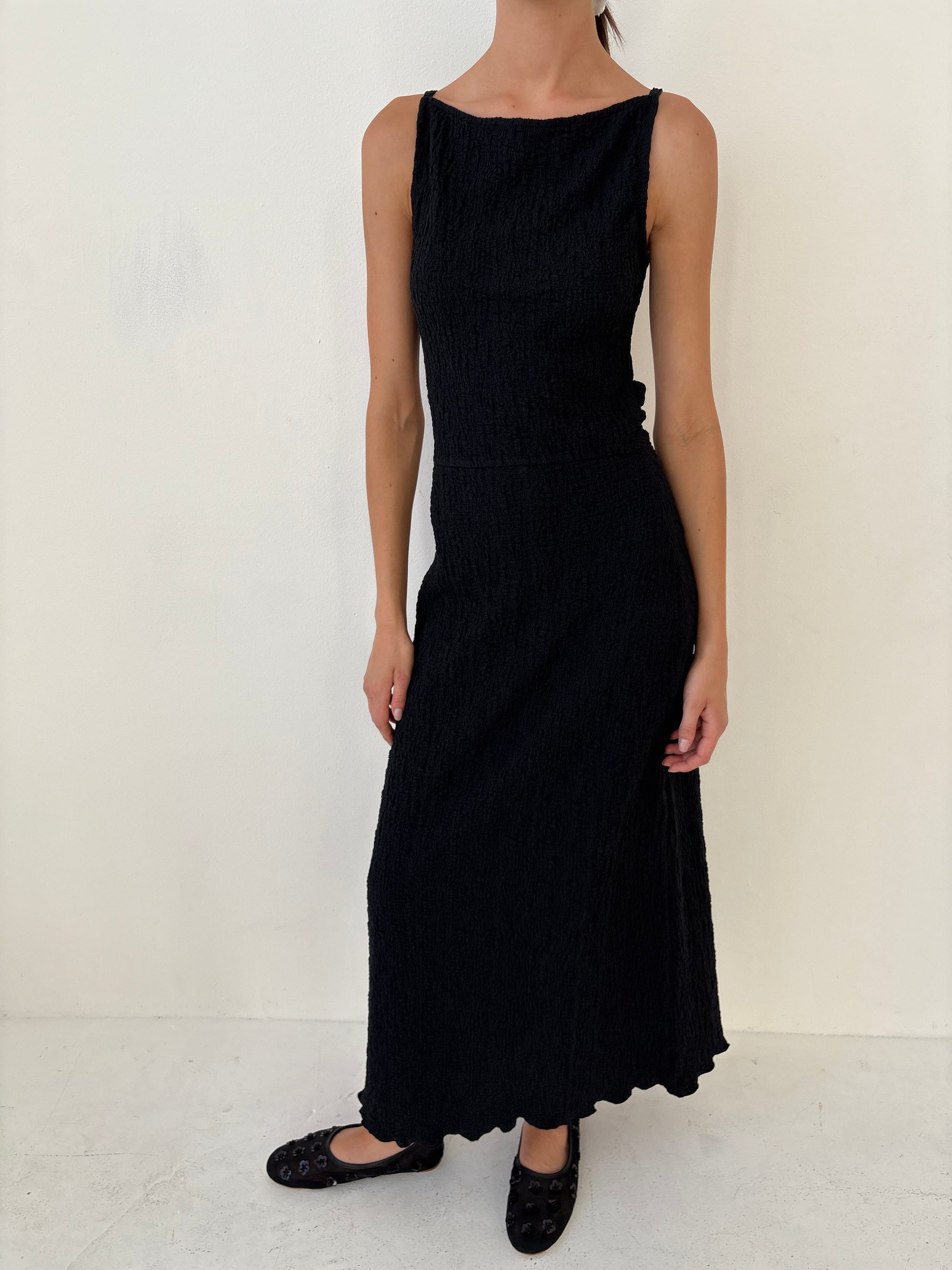 Lisa Says Gah - Maya Dress - Black Crinkle -