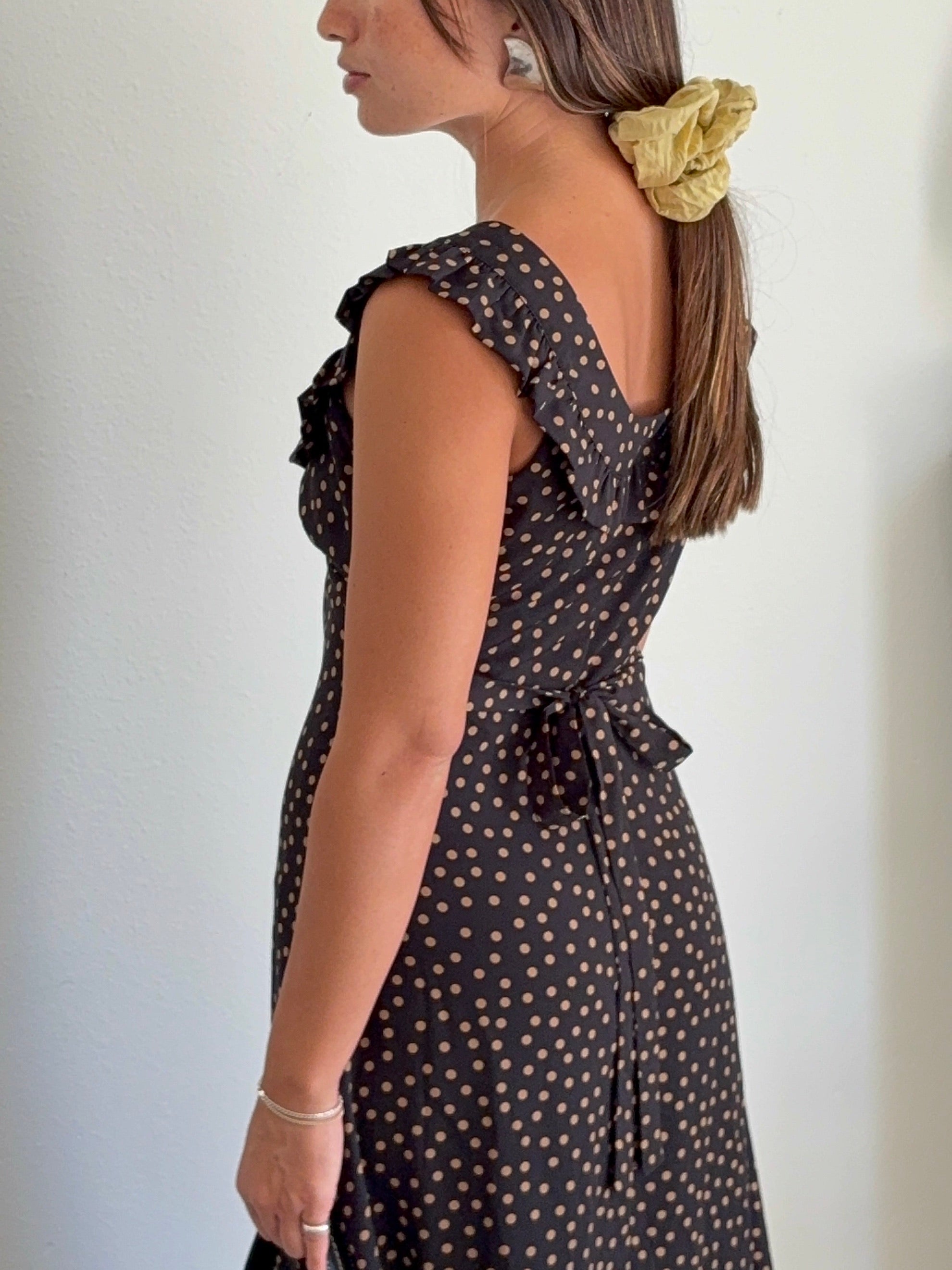 Lisa Says Gah - Iris Dress - Taupe Dot -