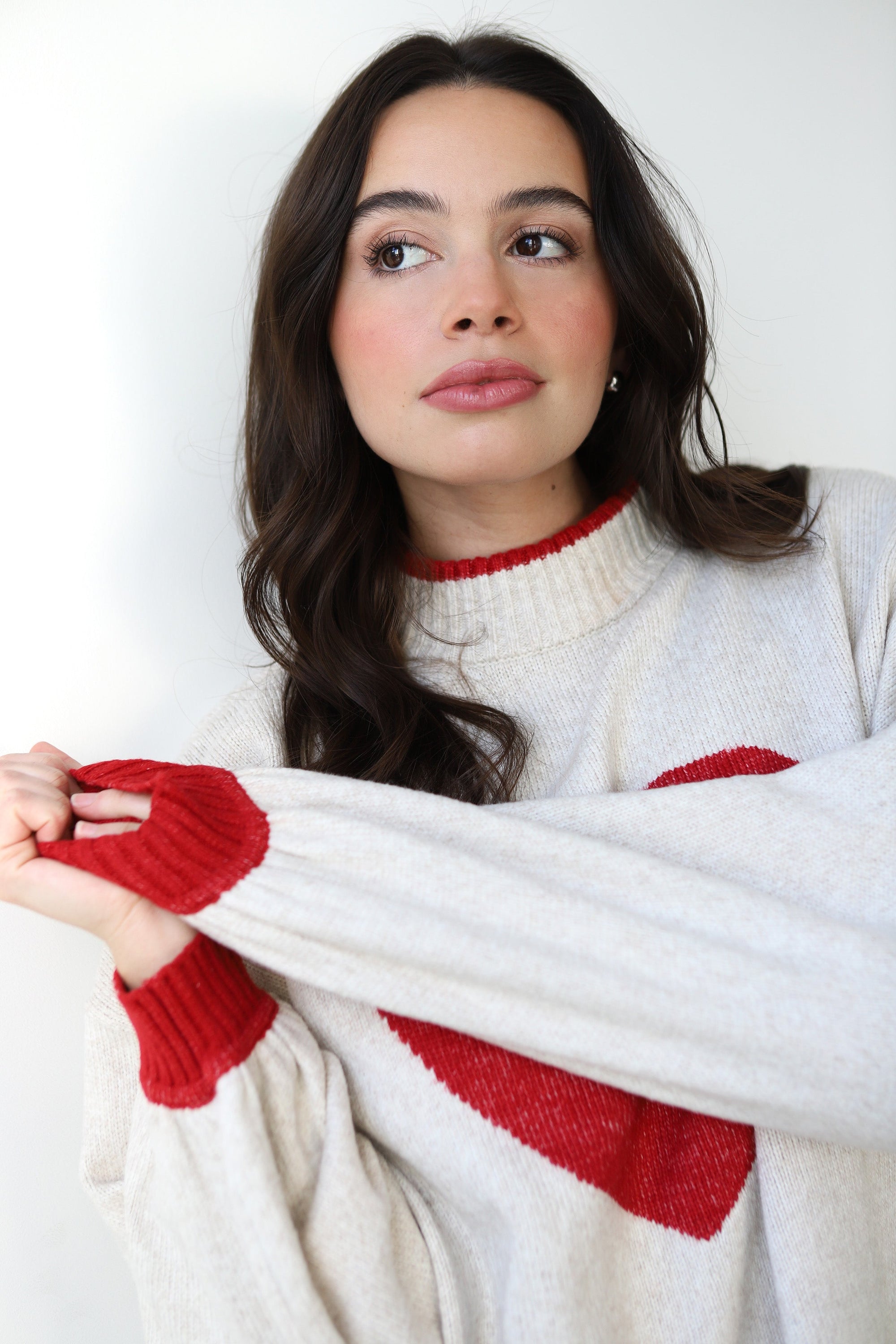 Callahan Knitwear - Bellamy Mini Dress - Red Hearts -