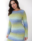 Callahan Knitwear - Inside Out Maxi Dress - Lemongrass Gradient -