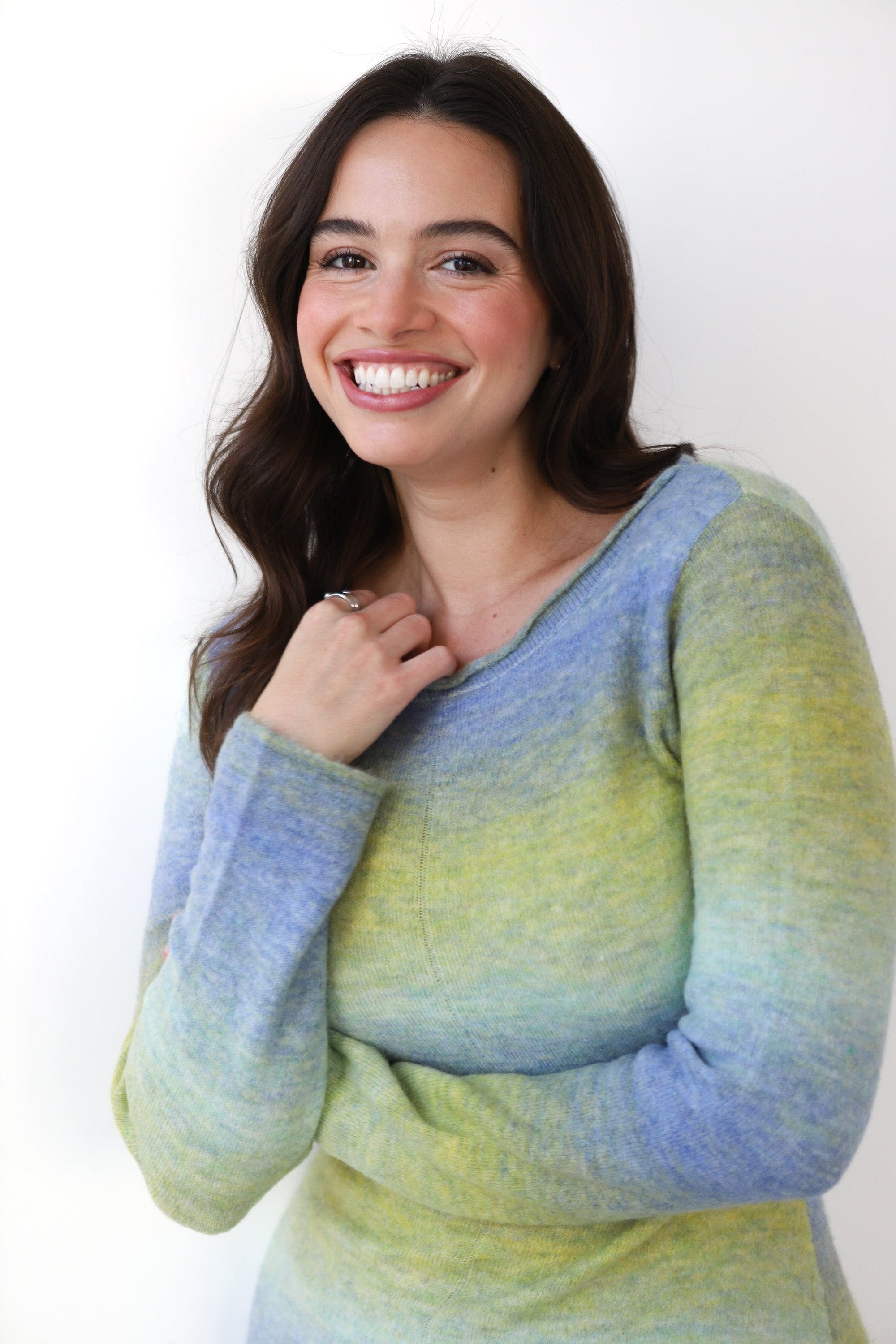 Callahan Knitwear - Inside Out Maxi Dress - Lemongrass Gradient -