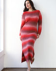 Callahan Knitwear - Inside Out Maxi Dress - Damson Gradient -