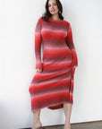 Callahan Knitwear - Inside Out Maxi Dress - Damson Gradient -