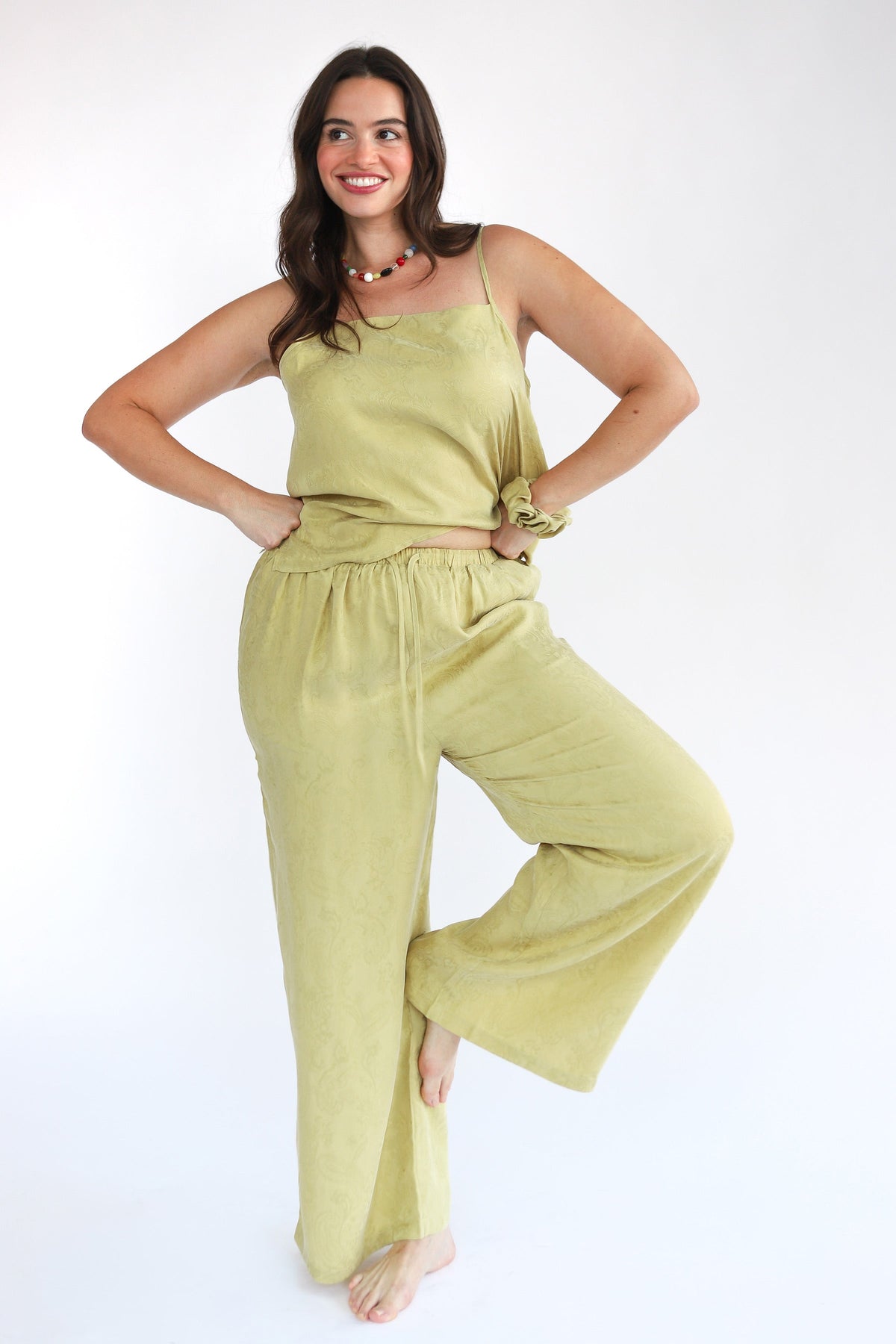 The Drawstring Pant - Tomatillo