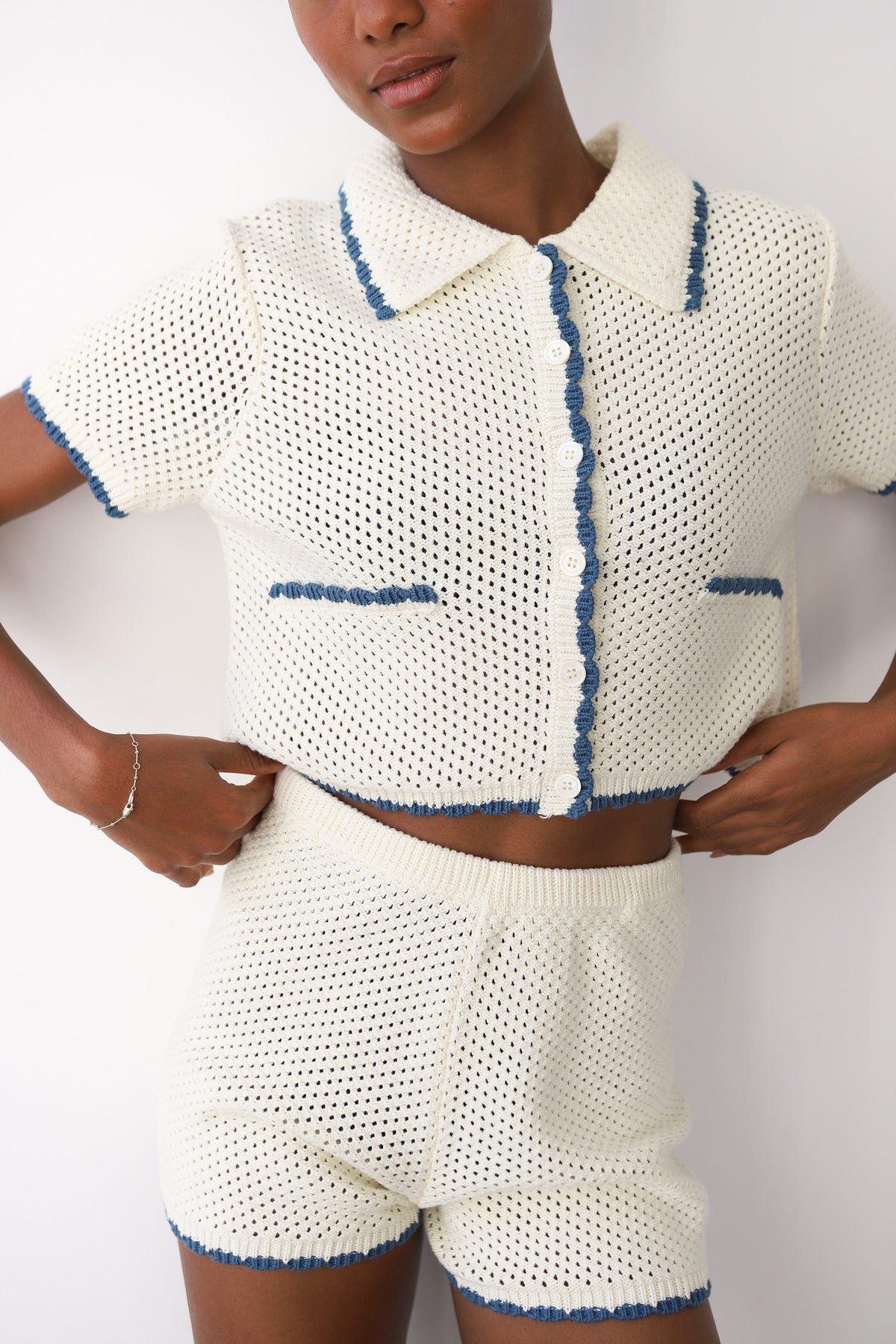 Inez Crochet Polo
