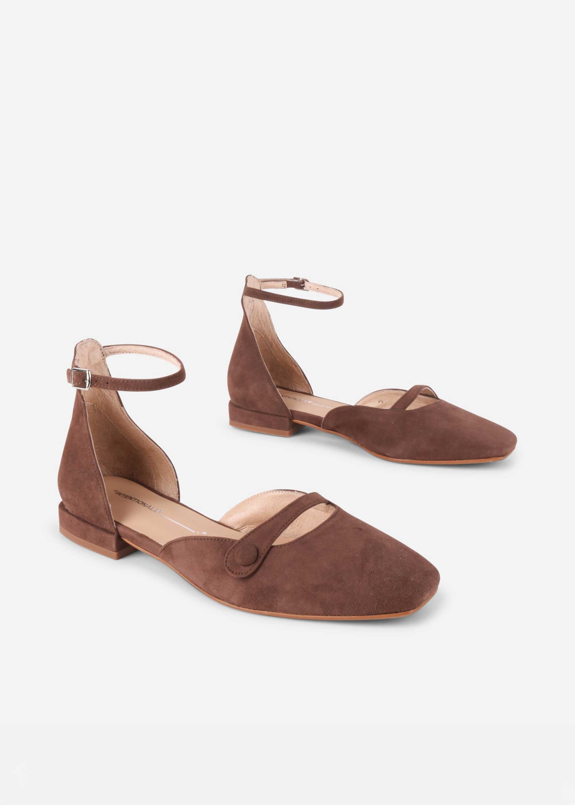Intentionally Blank - Iris Suede Mary Jane Flat -