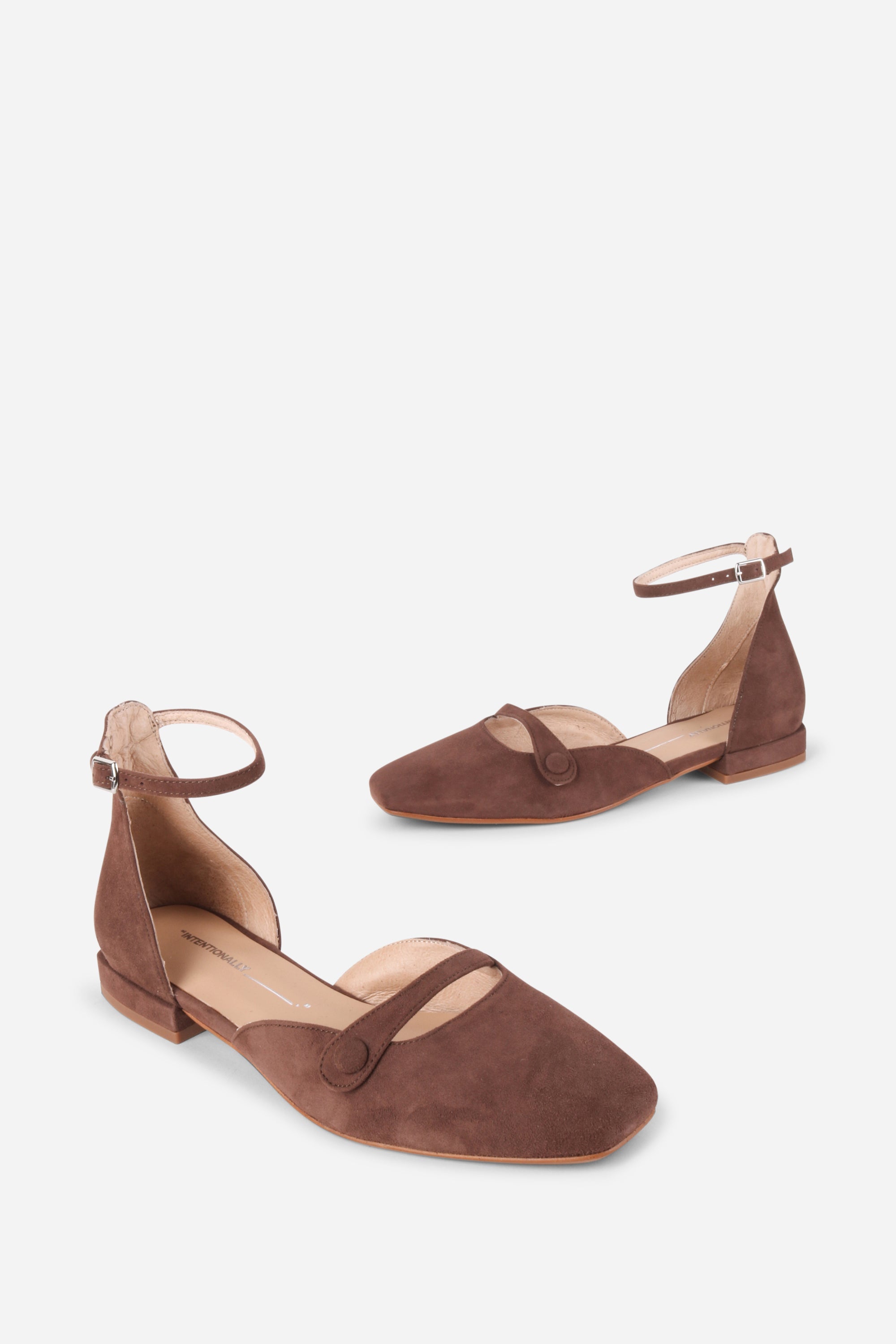 Intentionally Blank - Iris Suede Mary Jane Flat -