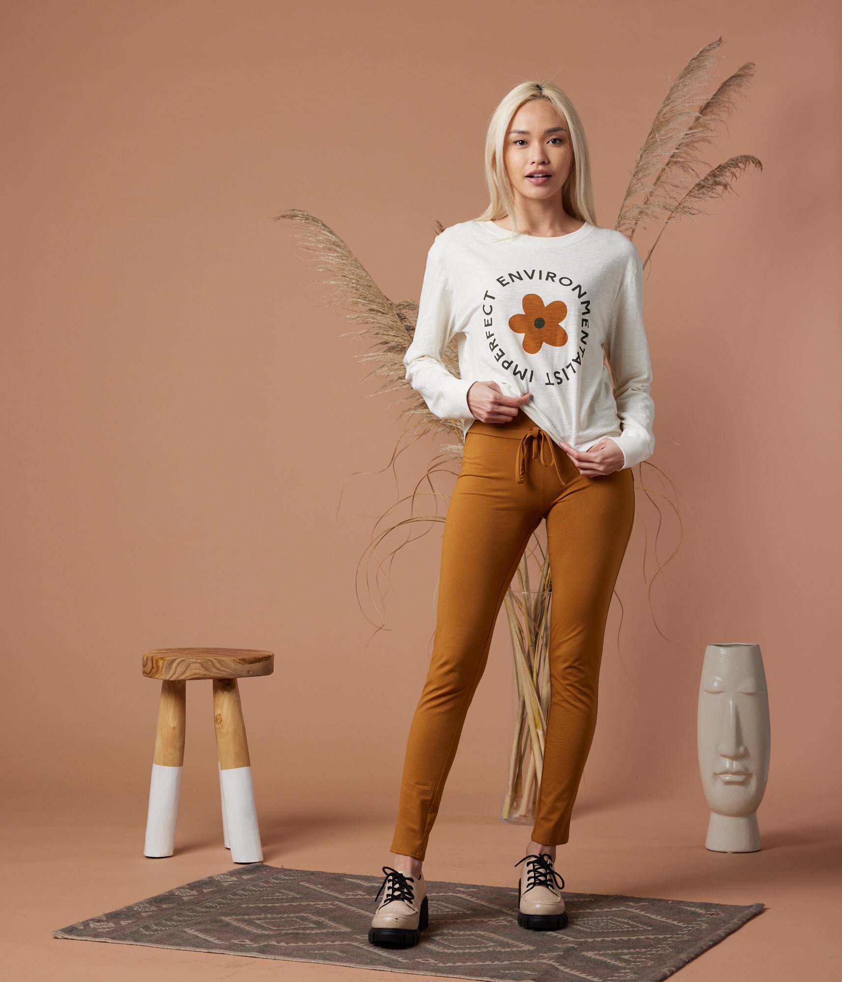 Known Supply - Imperfect Flower LS Tee - Stone -