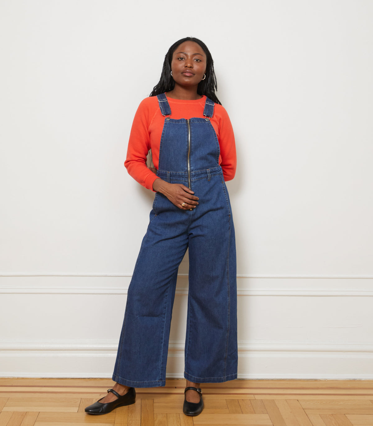 Loup - Madelyn Zip Front Overalls - Indigo -