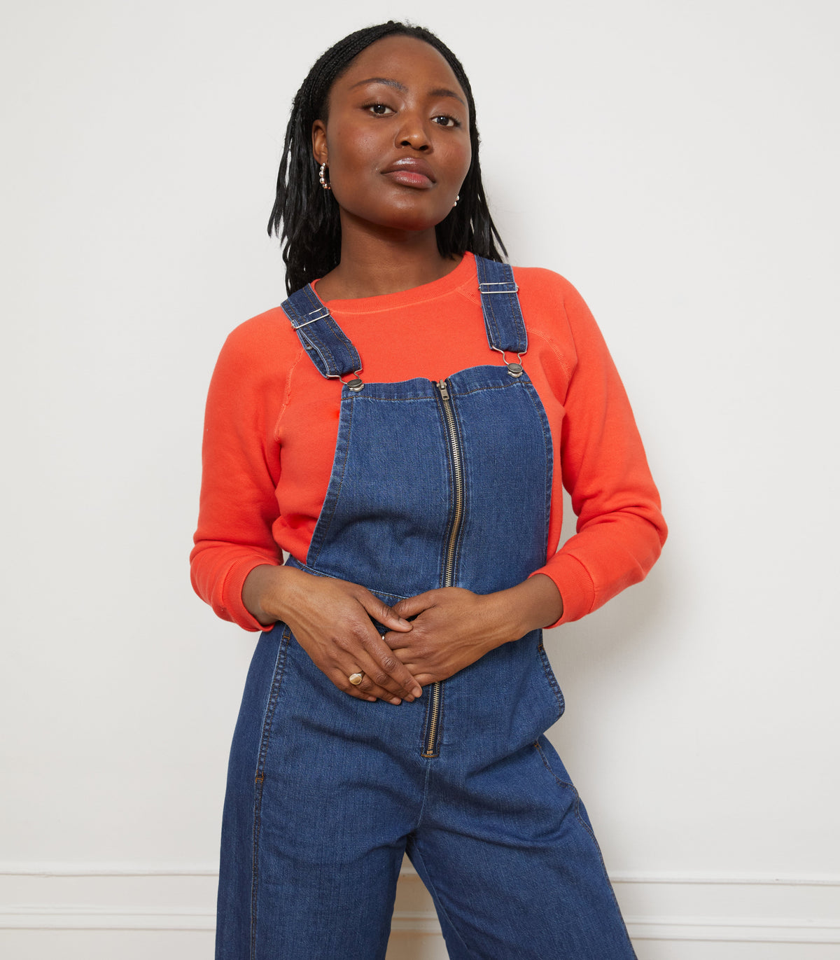 Loup - Madelyn Zip Front Overalls - Indigo -