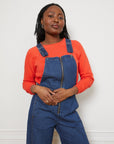 Madelyn Zip Front Overalls - Indigo