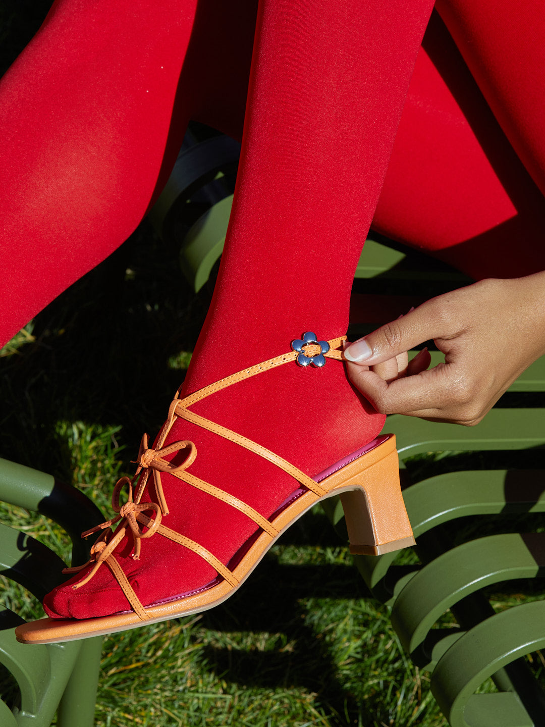 Lisa Says Gah - Carrie Bow Sandal - Creamsicle/Rouge -