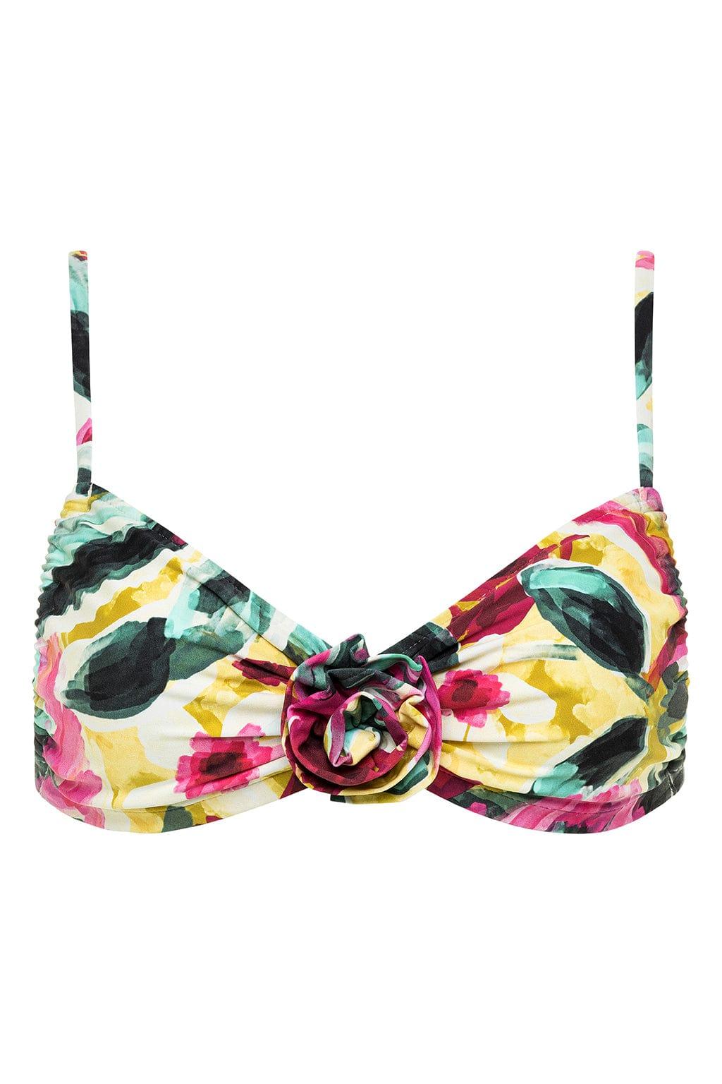 Montce - Isla Floral Devin Rosa Bikini Top -