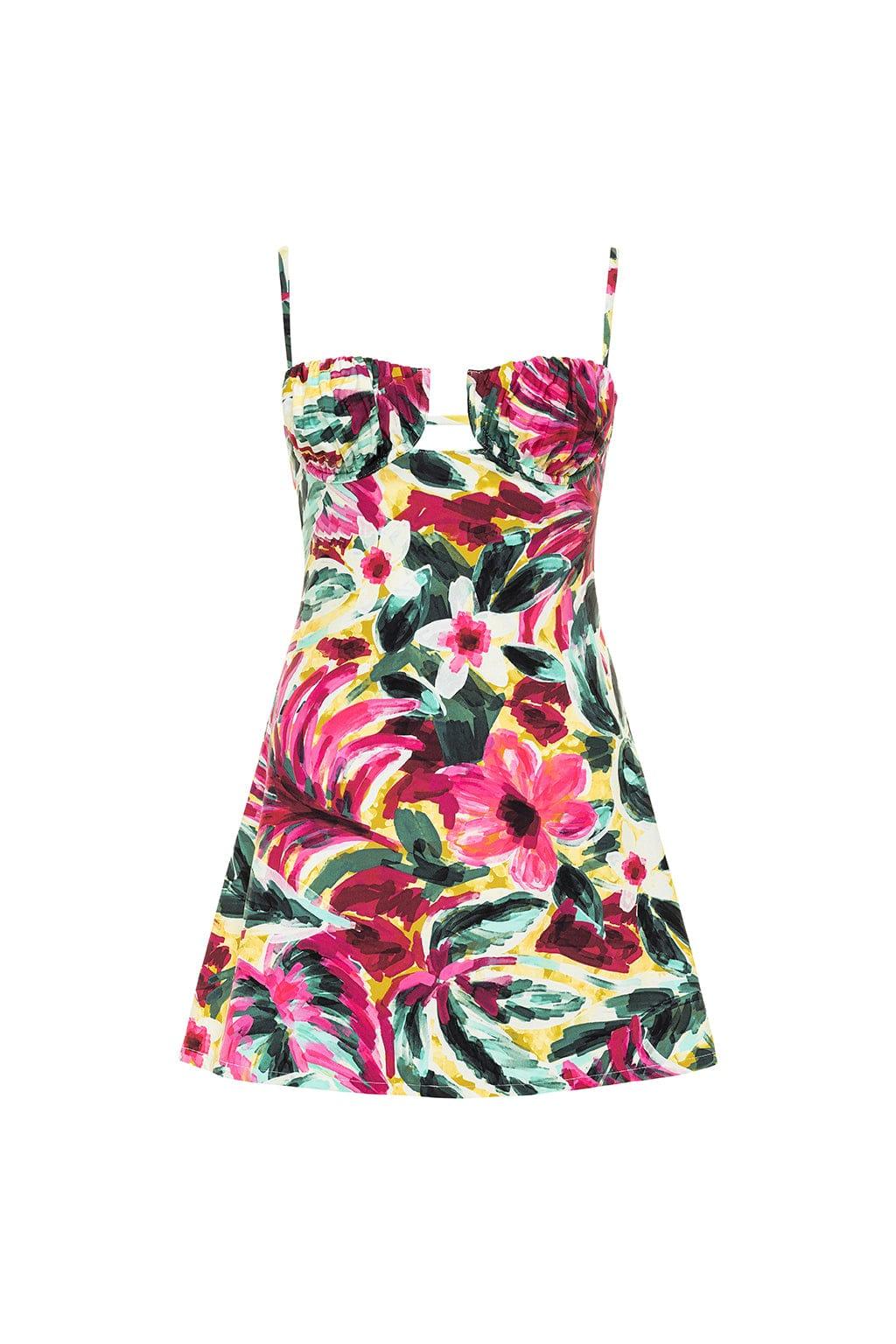 Montce - Isla Floral Petal Short Slip Dress -