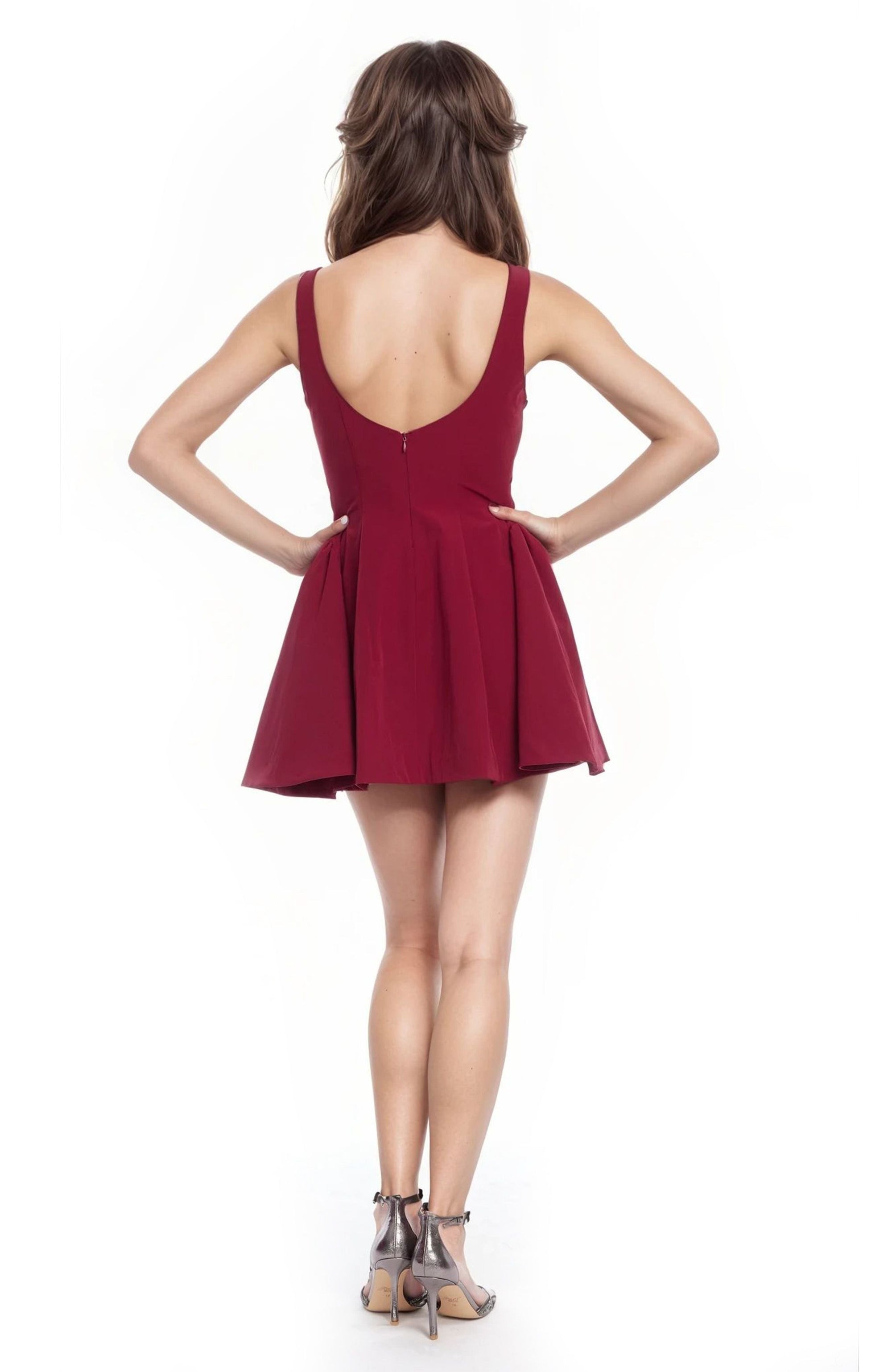 Jewel Badgley Mischka - Kaya Fit-and-Flare Mini Dress -