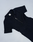 Wildflo Studio - Ribbed Polo Jumpsuit Jet -