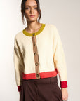 Callahan Knitwear - Joey Cardi - Creme Colorblock -