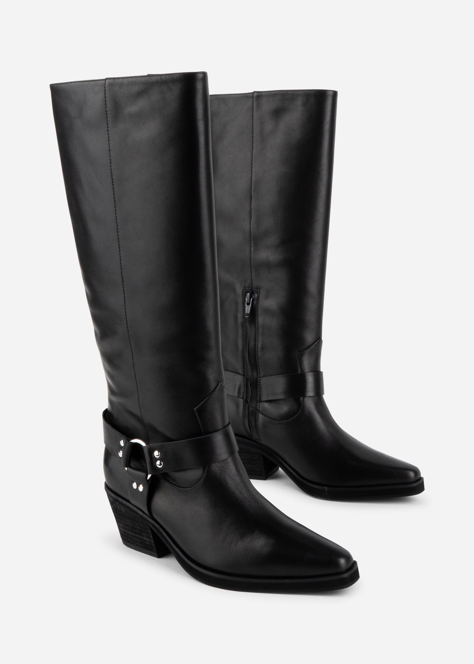 Intentionally Blank - Josephine Knee High Biker Boot -