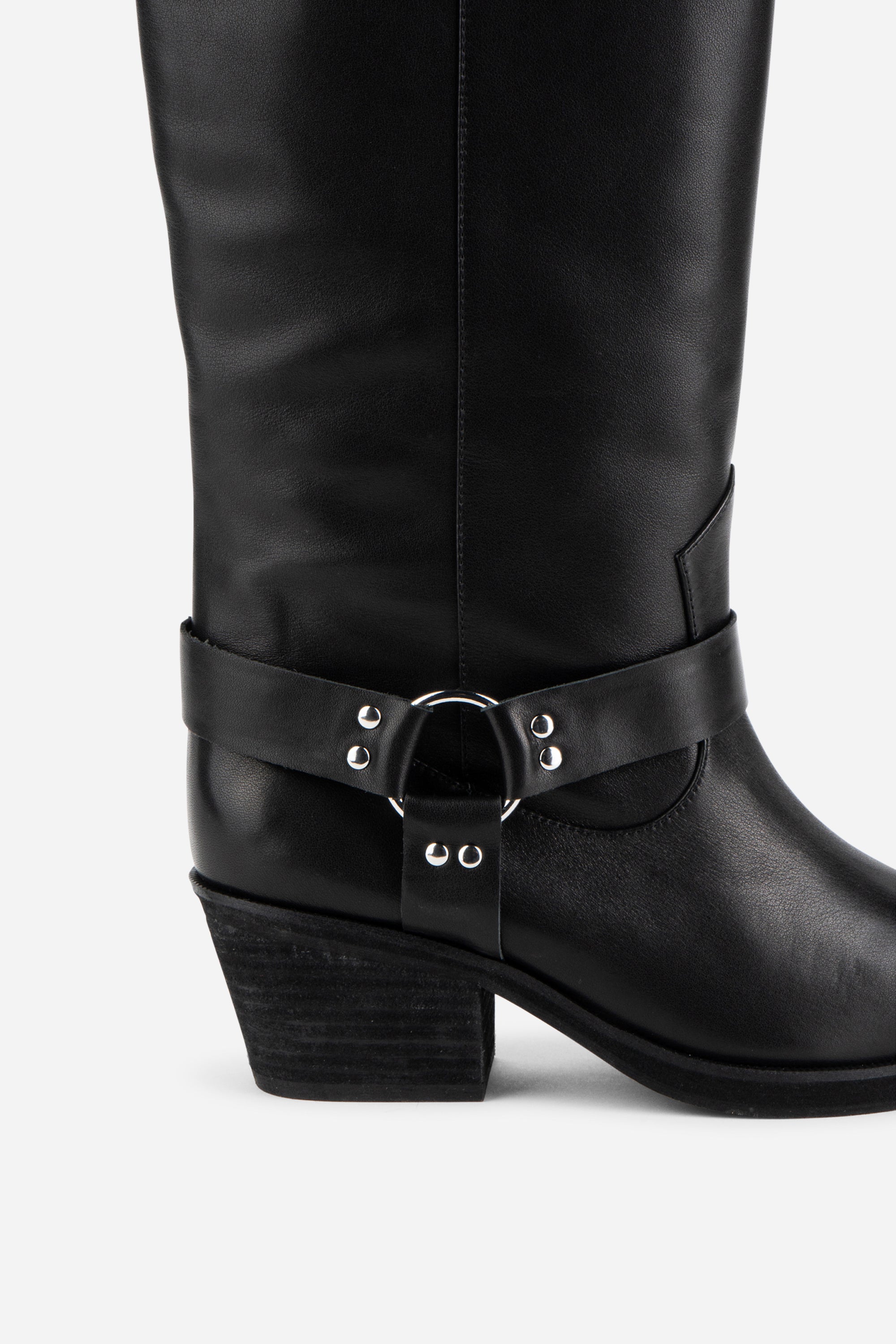 Intentionally Blank - Josephine Knee High Biker Boot -