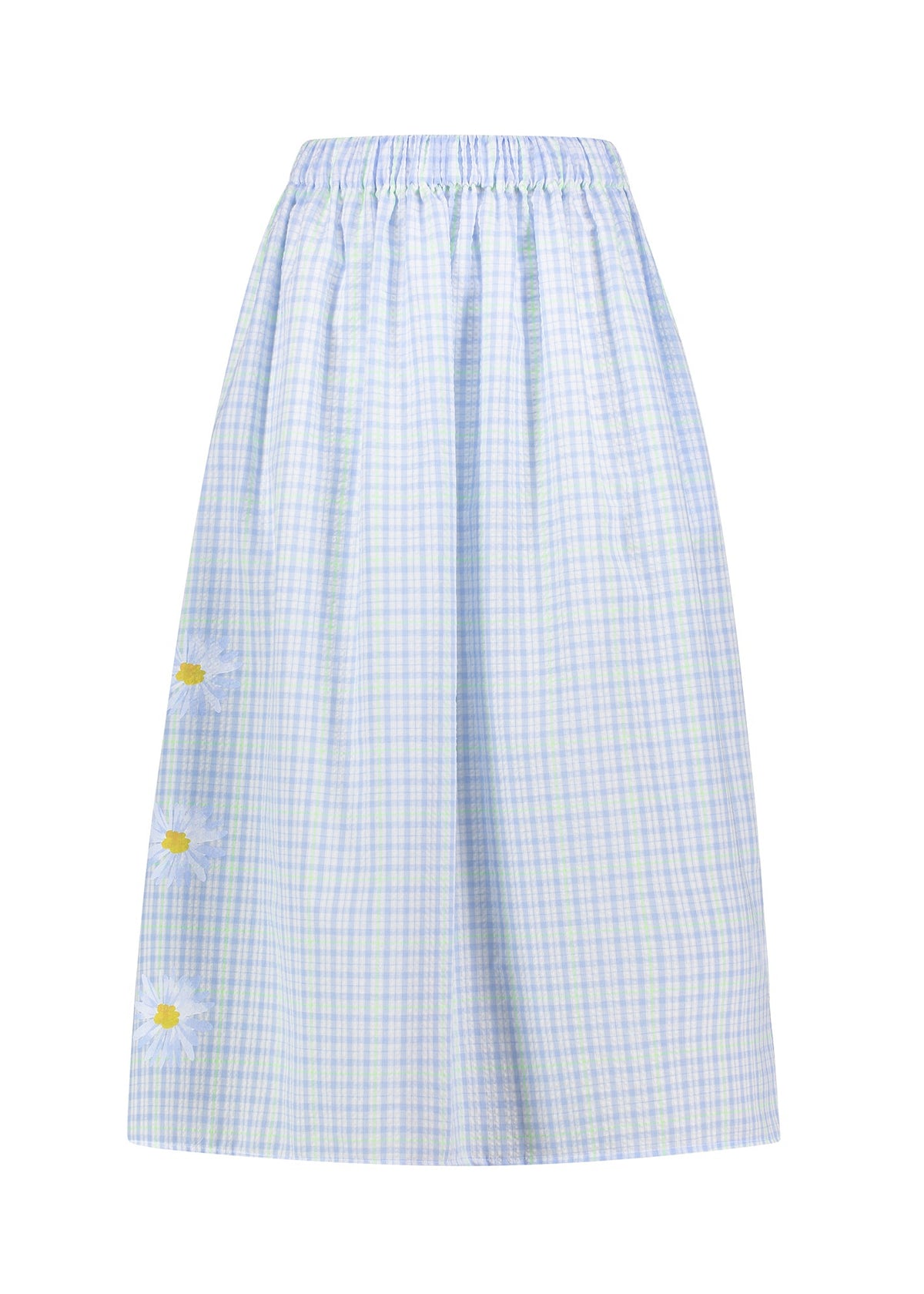 Joshua Sanders - Daisy Plaid Skirt - Blue -