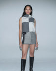 Loti - Juana Mini Skirt - Grey Patchwork -